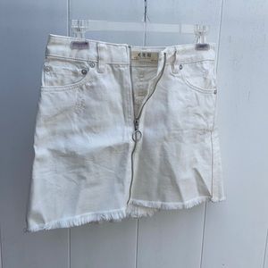 We The Free white zippered skirt